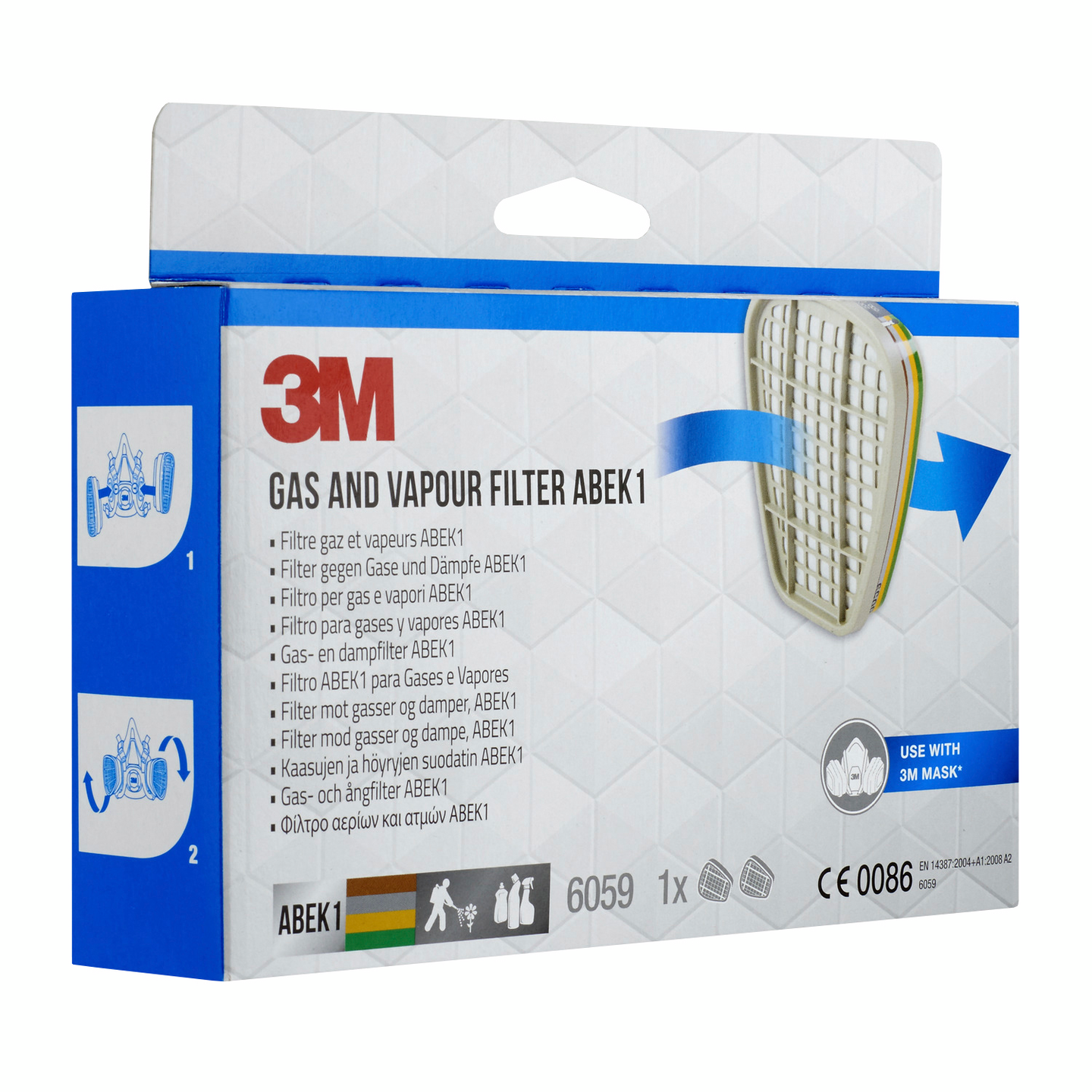 Kaasusuodatin 3M 6059 Pro1 Abek1 sarjat 6000 ja 6500