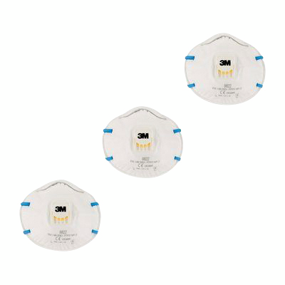 ANDNINGSSKYDD 3M 8822 FFP2 VENTIL, 3ST