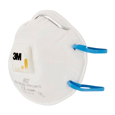 ANDNINGSSKYDD 3M 8822 FFP2 VENTIL, 3ST