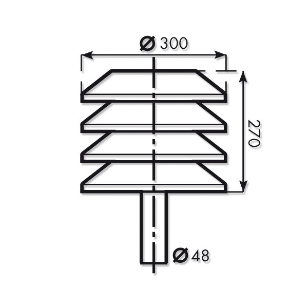 Pihapiirivalaisin Karlux Käpy 100W E27 IP23 ruskea