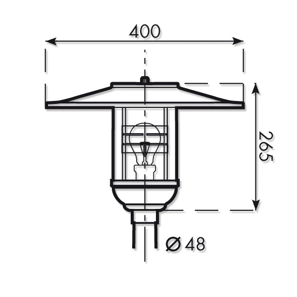 Pylväsvalaisin Karlux Talas 100W E27 IP23 harmaa