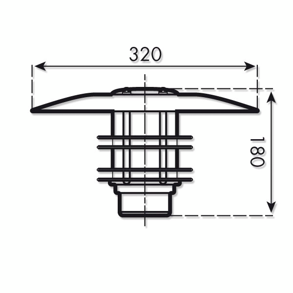 Pihapiirivalaisin Karlux Lunni 100W E27 IP23 antiikkihopea