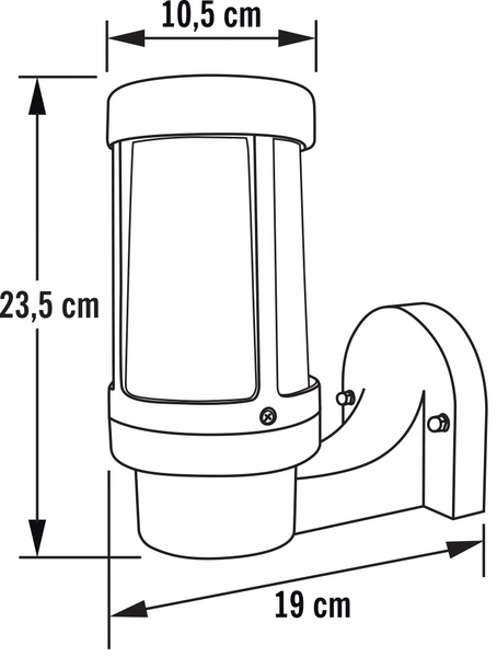 Ulkoseinävalaisin Konstsmide Sienna musta E27 IP44