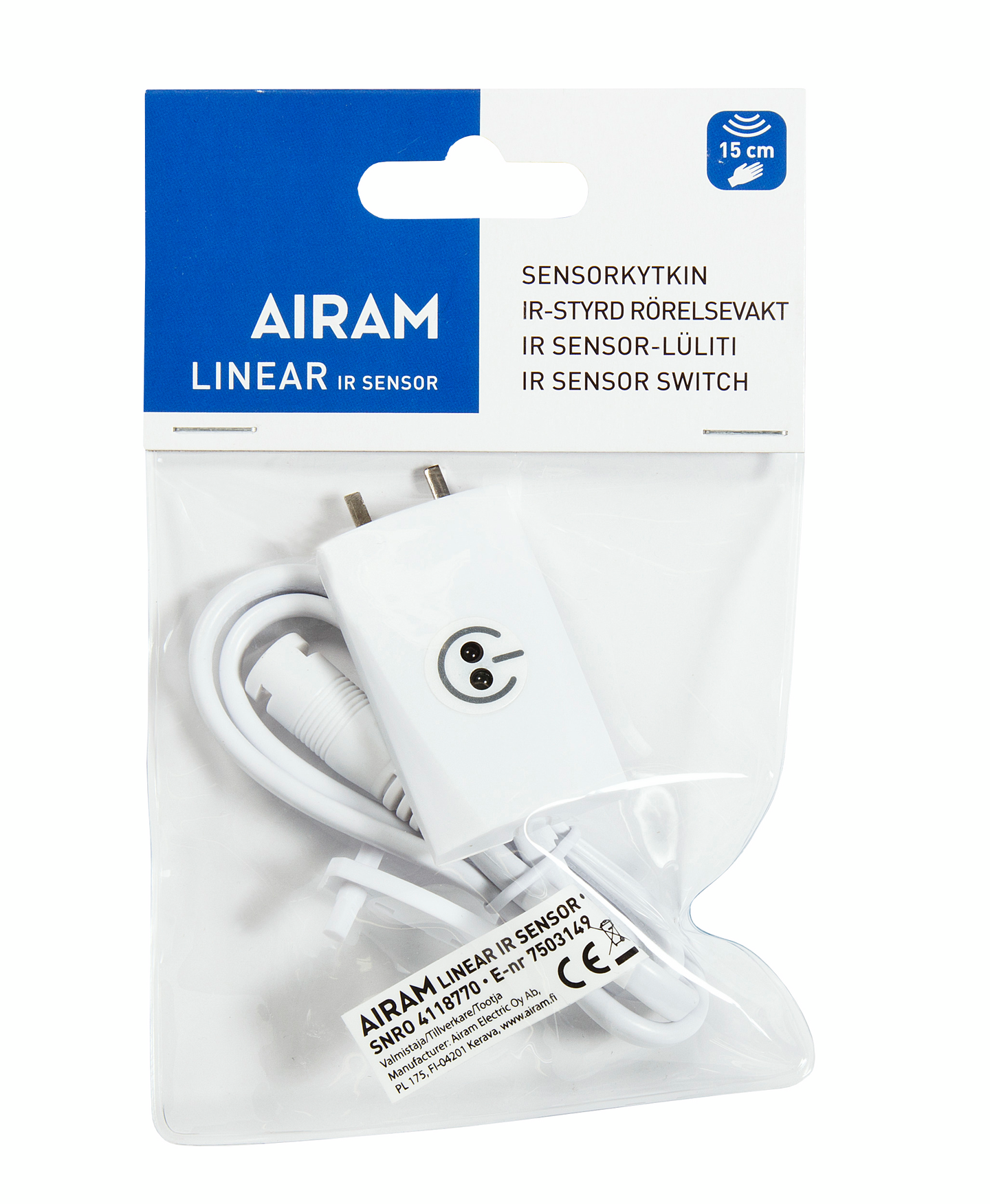 Liiketunnistin Airam Linear liitosjohto 0,5m