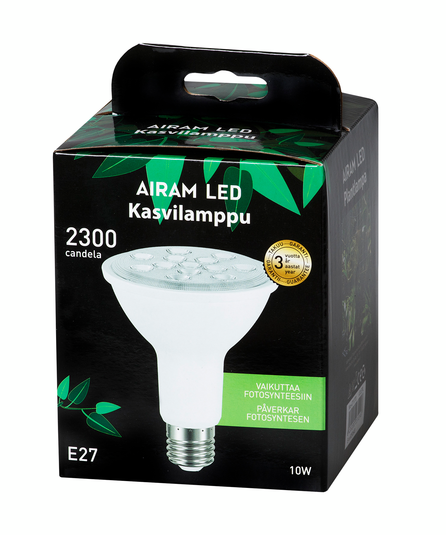 Led-kasvilamppu Airam E27 800lm 3500K 9,5W