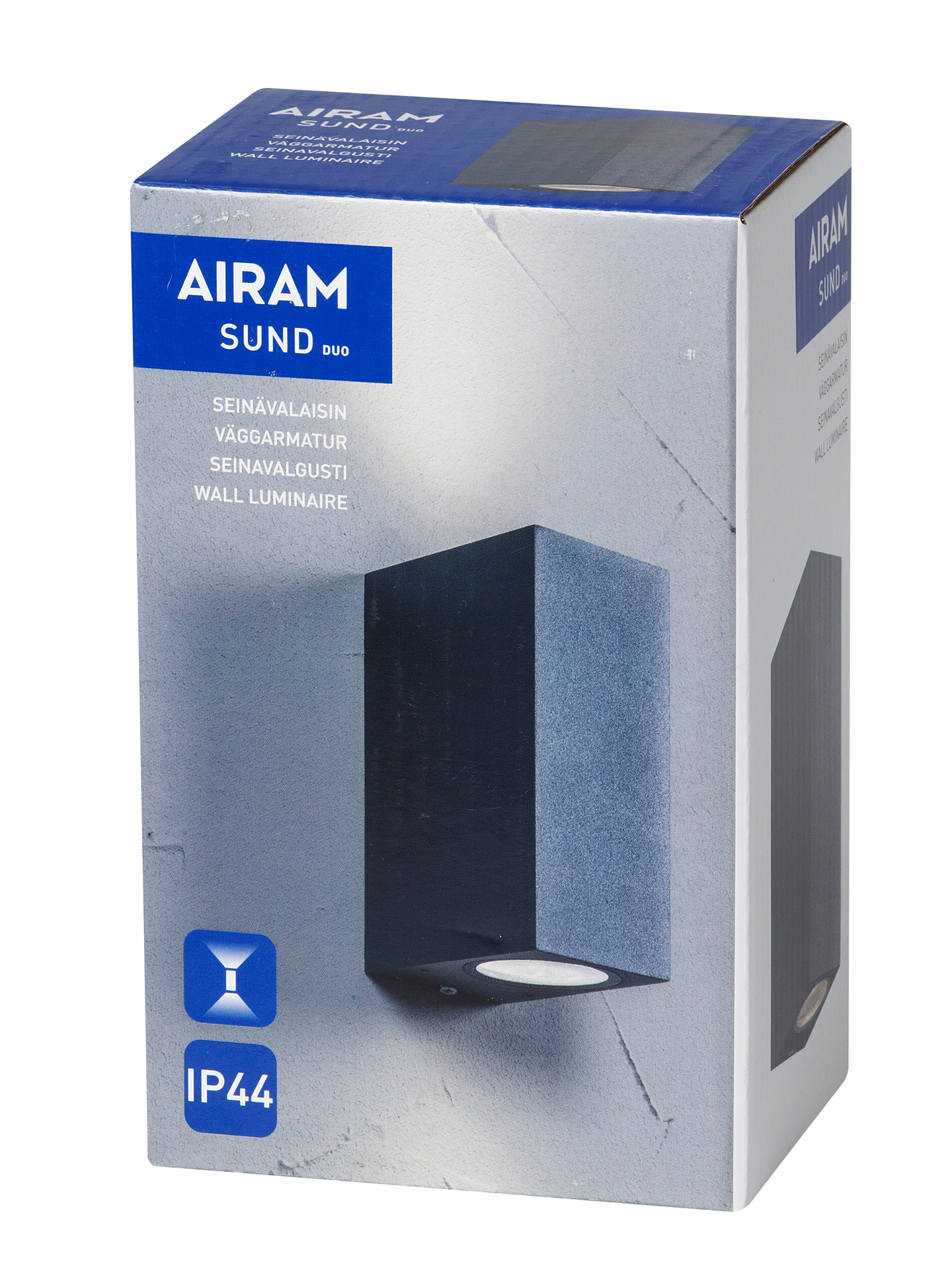 Seinävalaisin Airam Sund Duo 2xGU10 antrasiitti