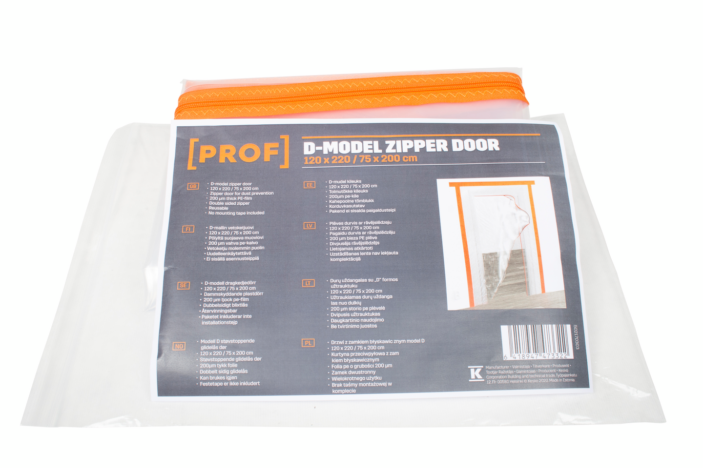 Vetoketjuovi PROF D 120x220 ovi 75x200cm