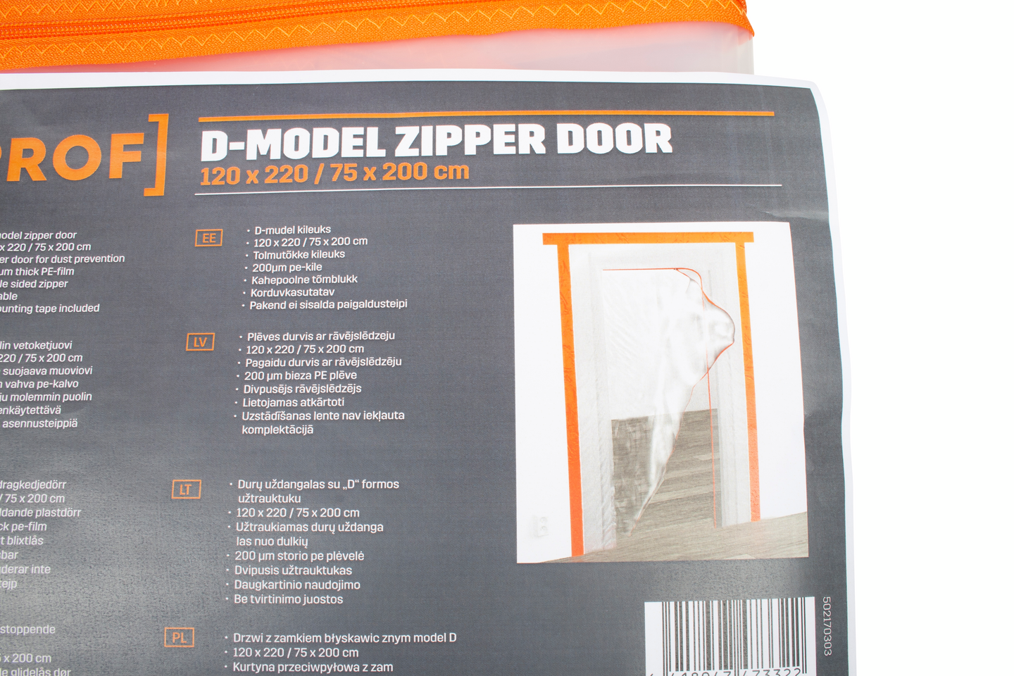 Vetoketjuovi PROF D 120x220 ovi 75x200cm