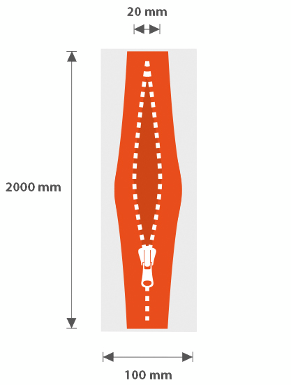 Vetoketju PROF teipillä I-malli korkeus 2m