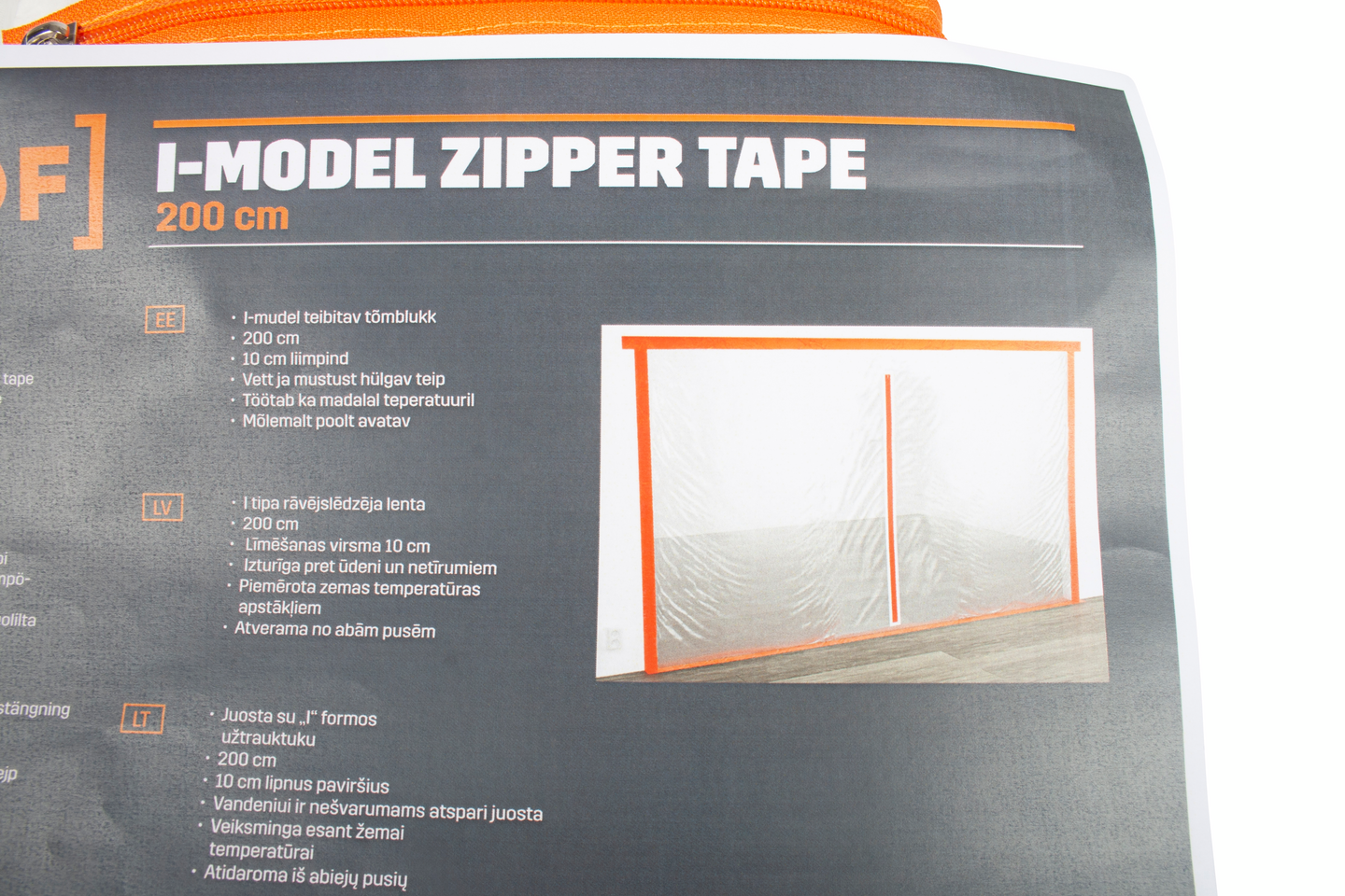 Vetoketju PROF teipillä I-malli korkeus 2m