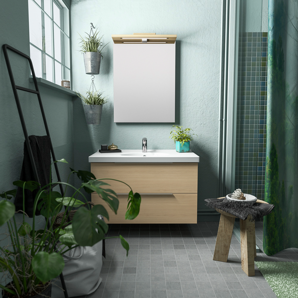 Allaskaappi Temal Trend 82,5x45x64 kahdella laatikolla vaalea tammi