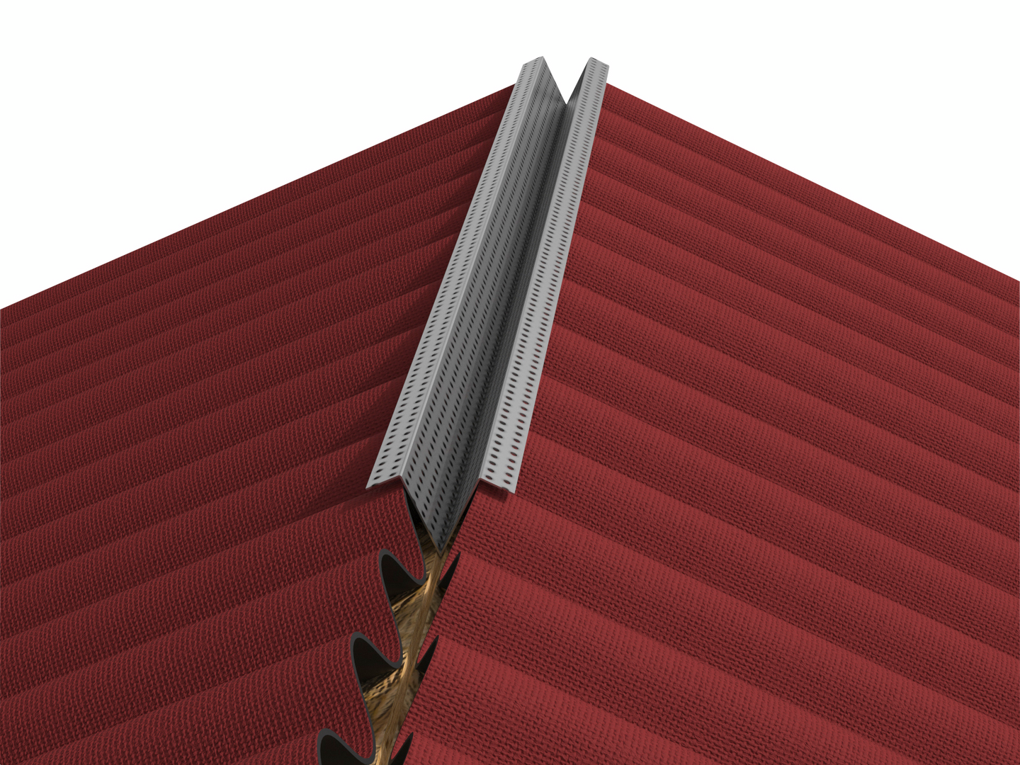 Harjatiiviste Onduline reikäpelti 1000mm L-profiili