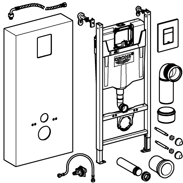 Seinä-wc-kotelo GROHE 39377 Solido