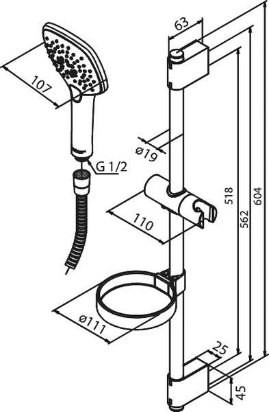 Suihkusetti Damixa 76660.00 Pine