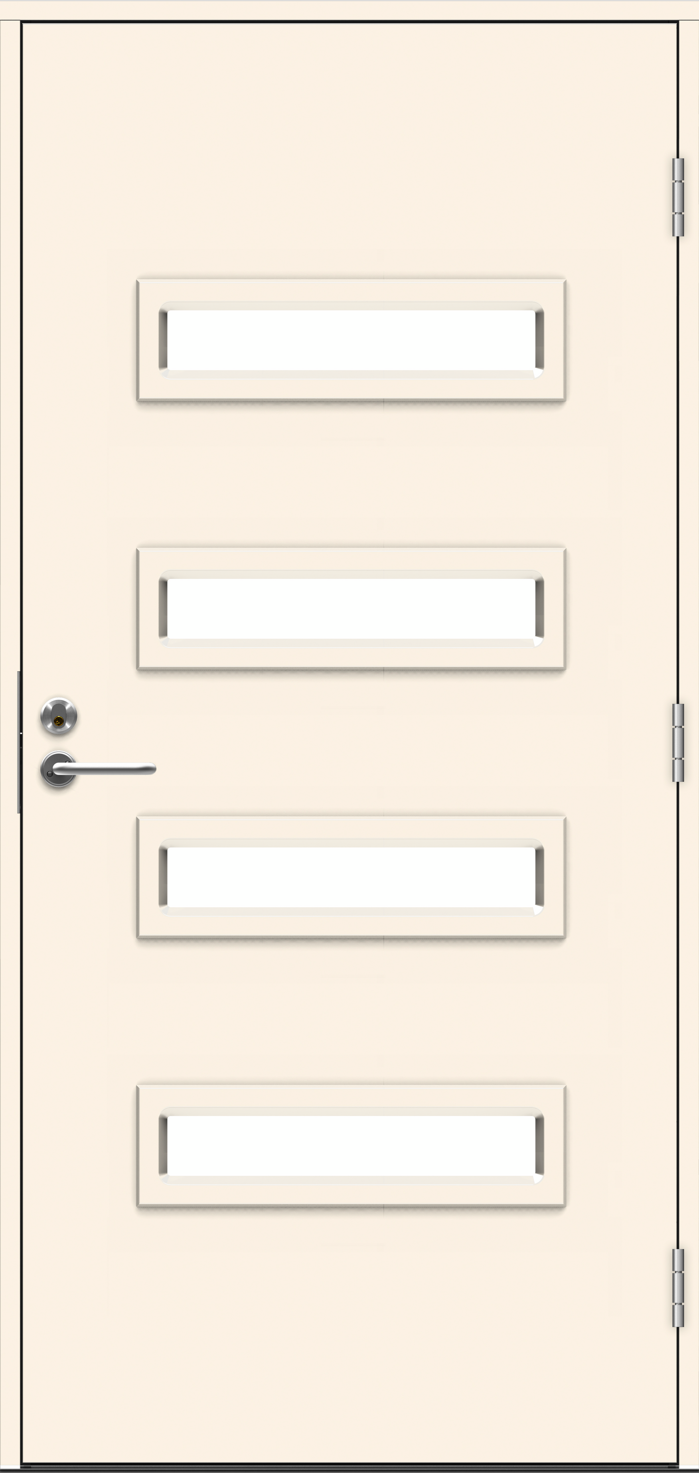 Ulko-ovi Swedoor ECO Salton 10x21 valkoinen
