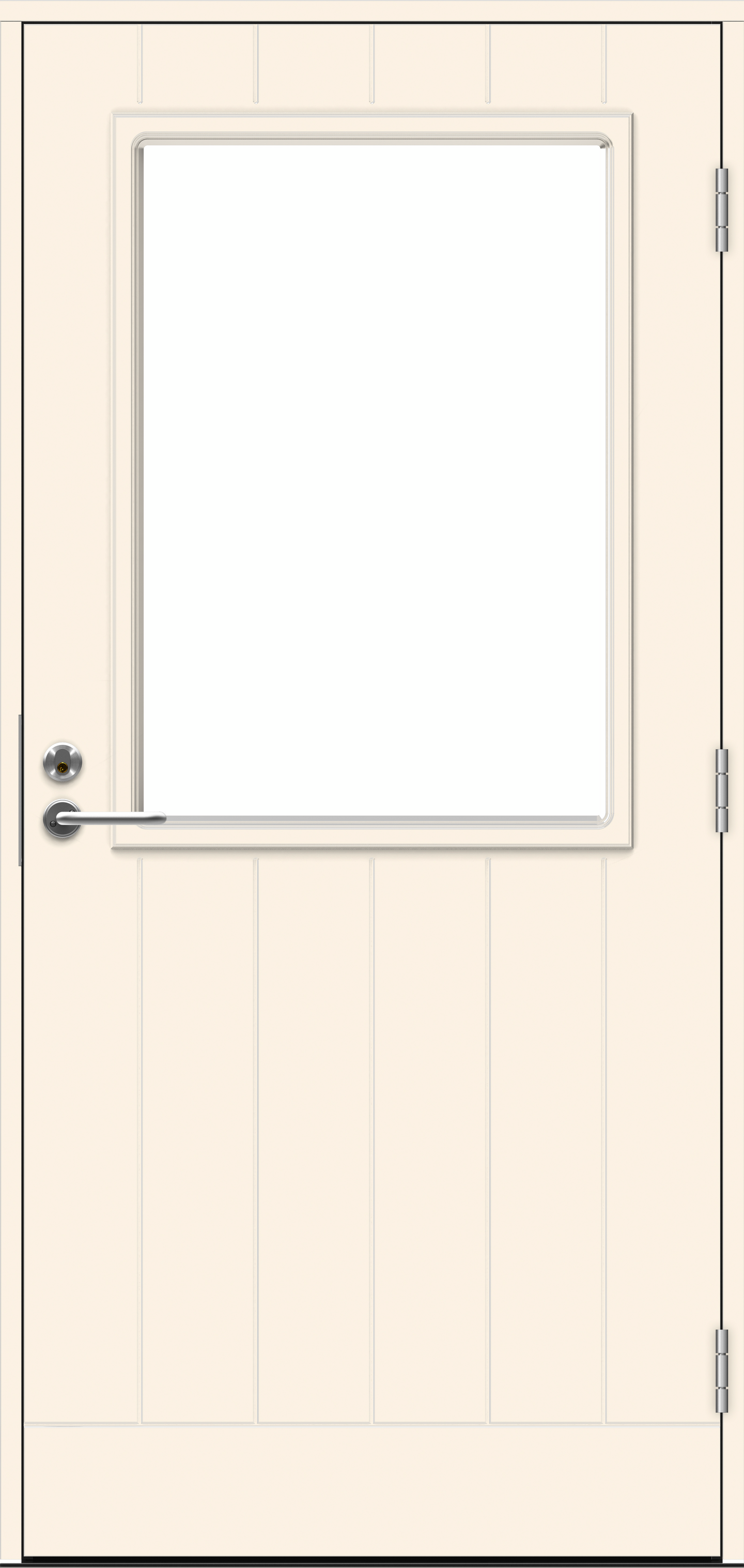 Parvekeovi Swedoor ECO Brahms 9x21 maalattu valkoinen karmi kirkas lasi