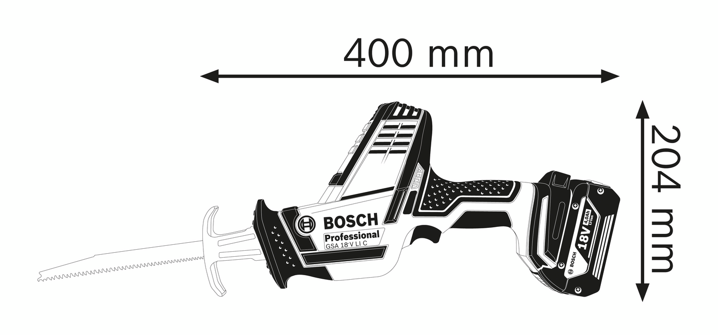 Akkupuukkosaha Bosch GSA 18 V-LI Compact Solo