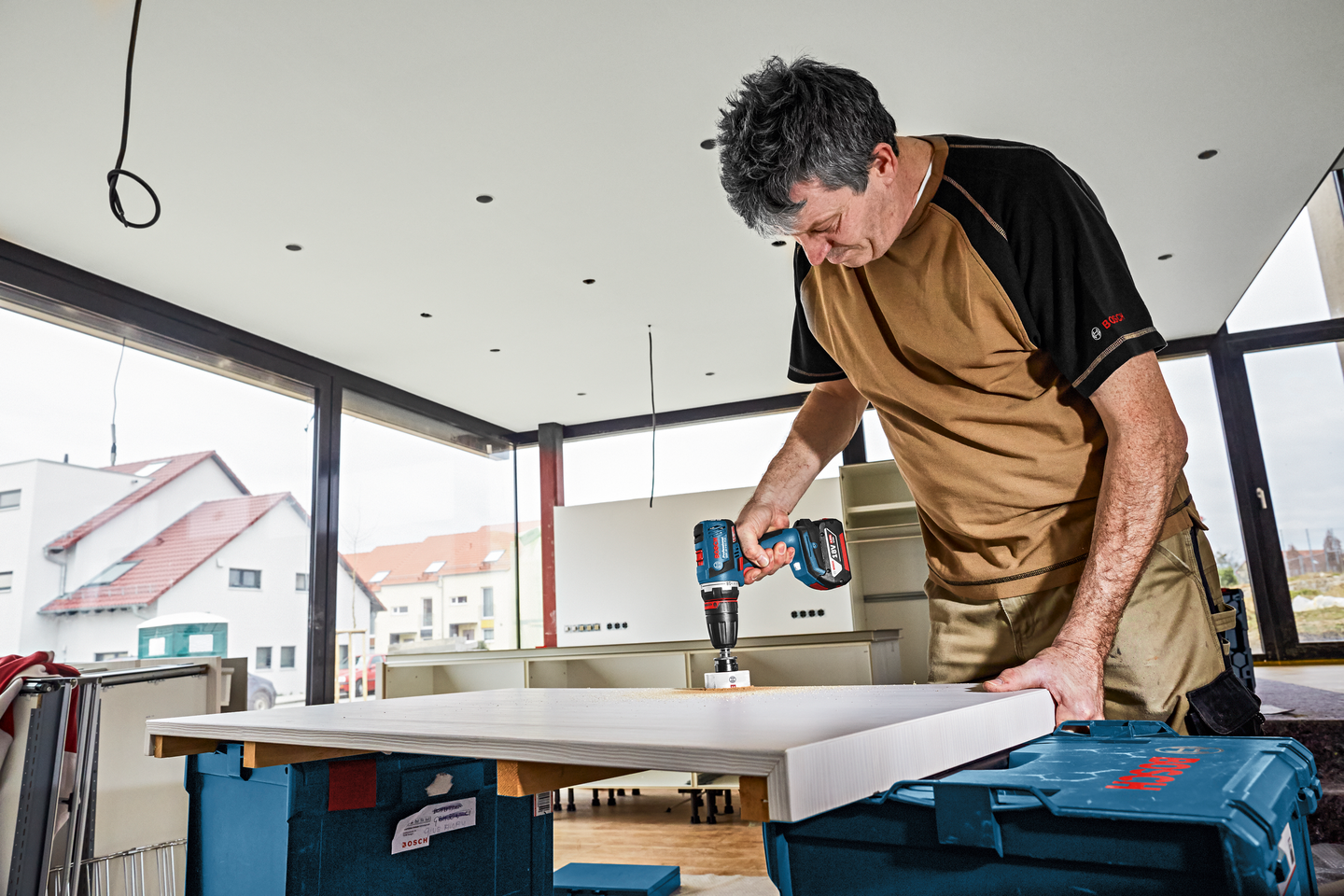 Akkuporakone Bosch GSR 18V-60 FC Solo 4 x ACC L-BOXX