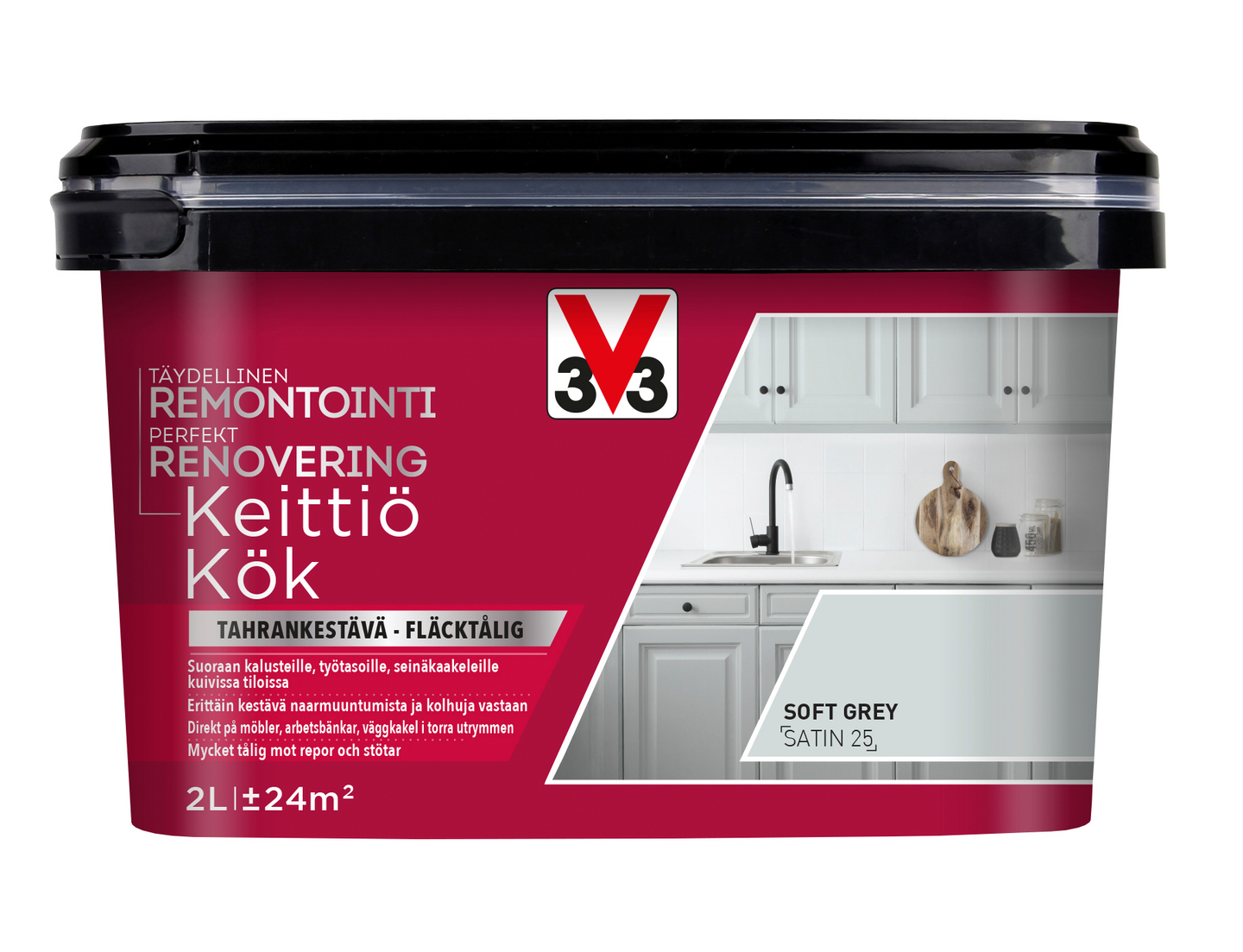 V33 Remontointimaali keittiö 2l Soft Grey
