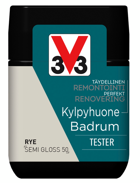 V33 Remontointimaali kylpyhuone 75ml Tester Rye