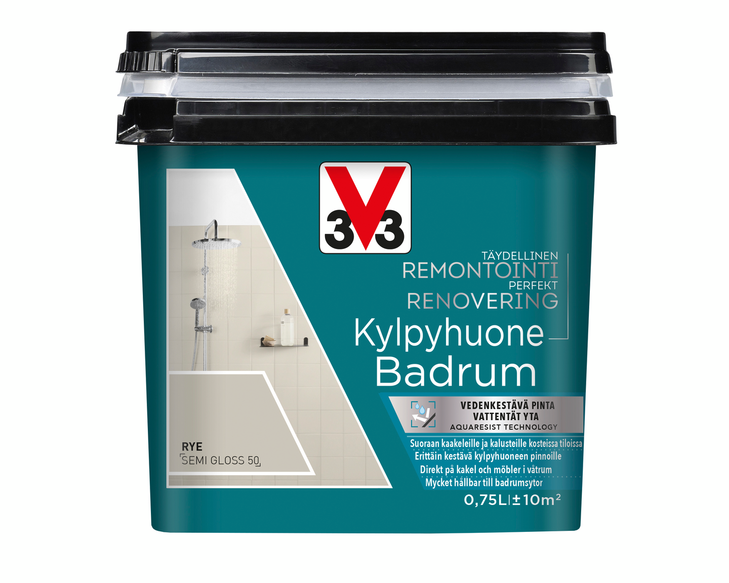 V33 Remontointimaali kylpyhuone 750ml Rye