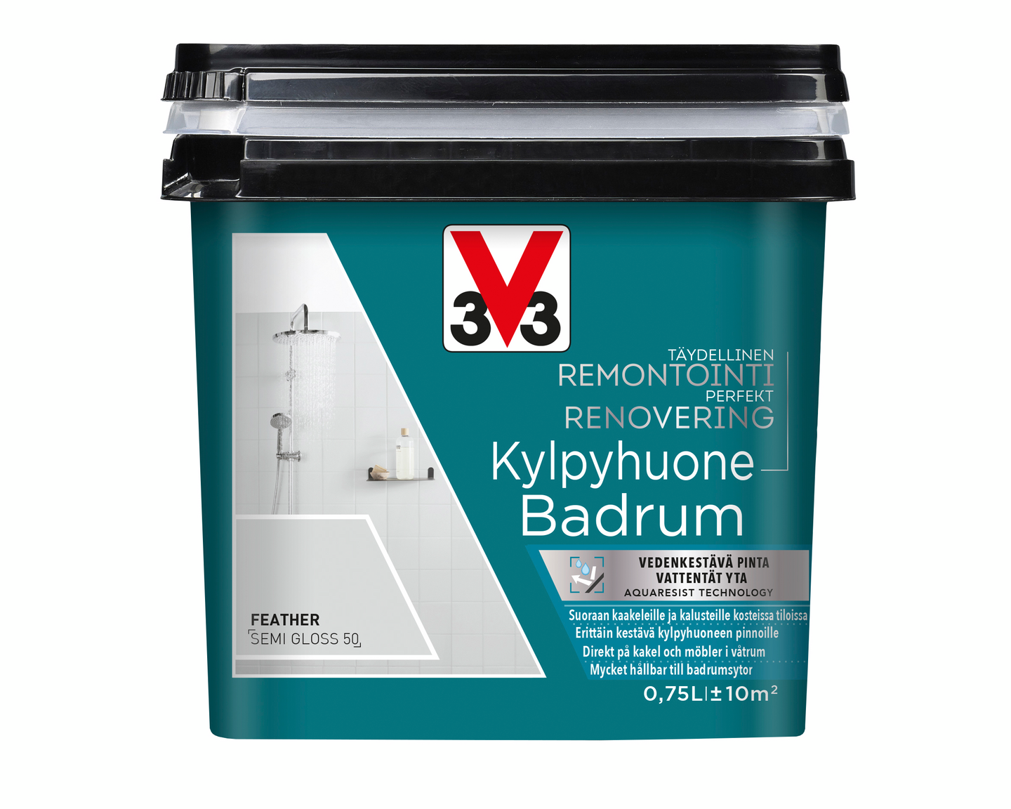 V33 Remontointimaali kylpyhuone 750ml Feather