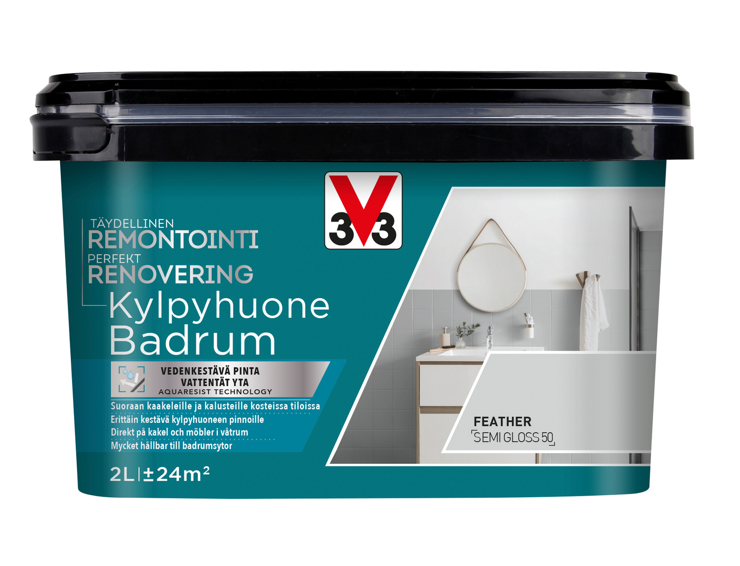 V33 Remontointimaali kylpyhuone 2l Feather