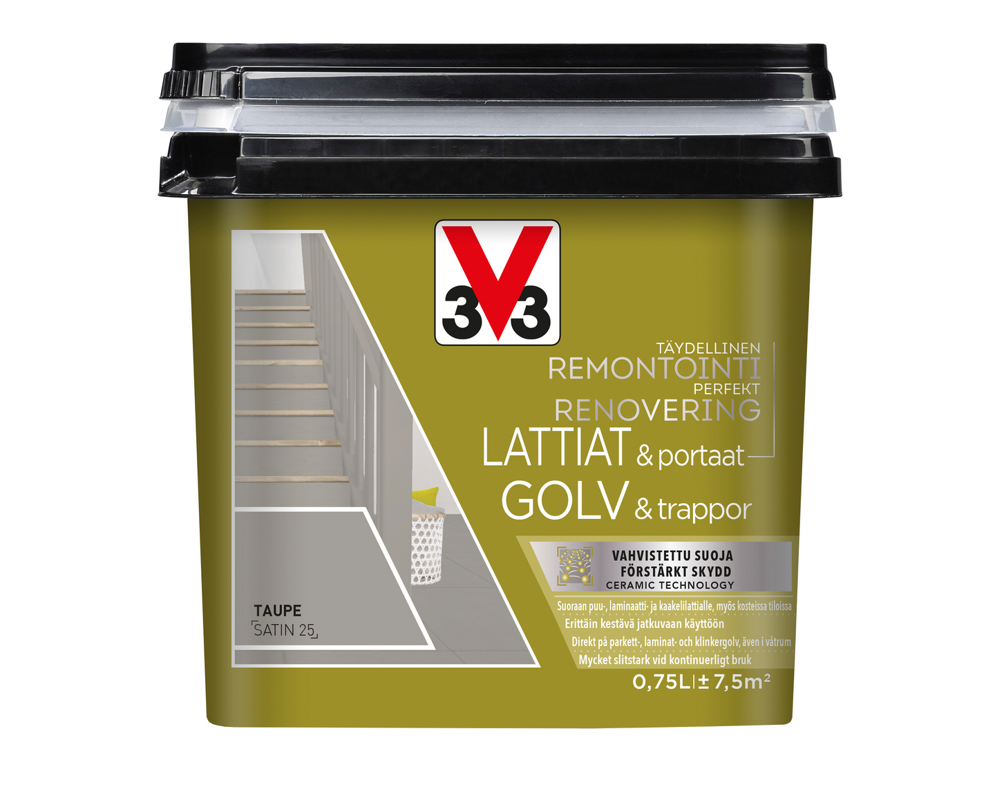 V33 Remontointimaali lattiat ja portaat 750ml Taupe