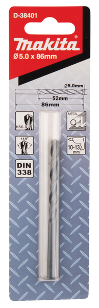 Metalliporanterä Makita HSS-R 5,00x86mm