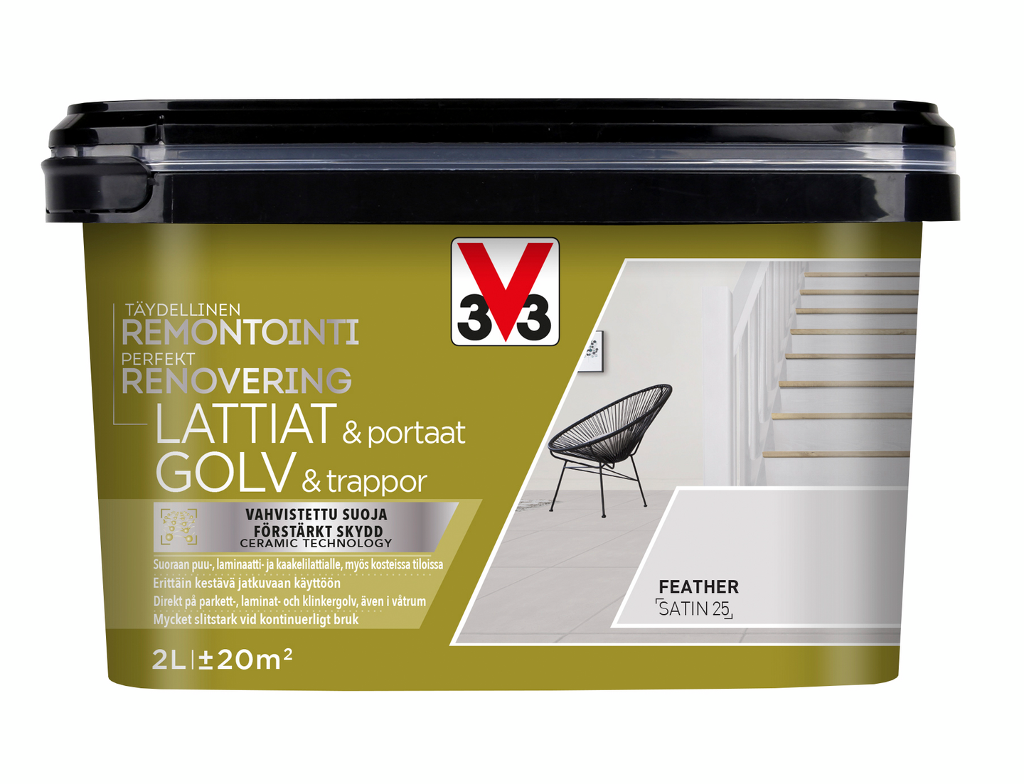 V33 Remontointimaali lattiat ja portaat 2l Feather