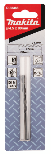 Metalliporanterä Makita HSS-R 4,50x80mm