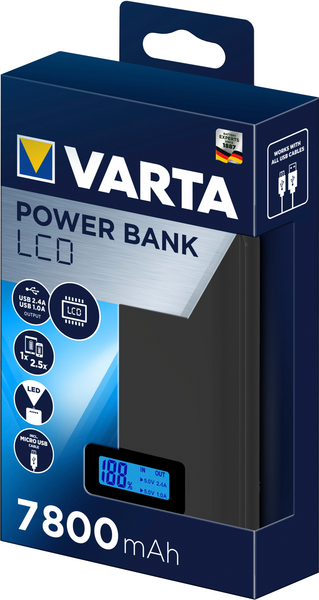 Virtapankki VARTA lcd Powerbank 7800mah