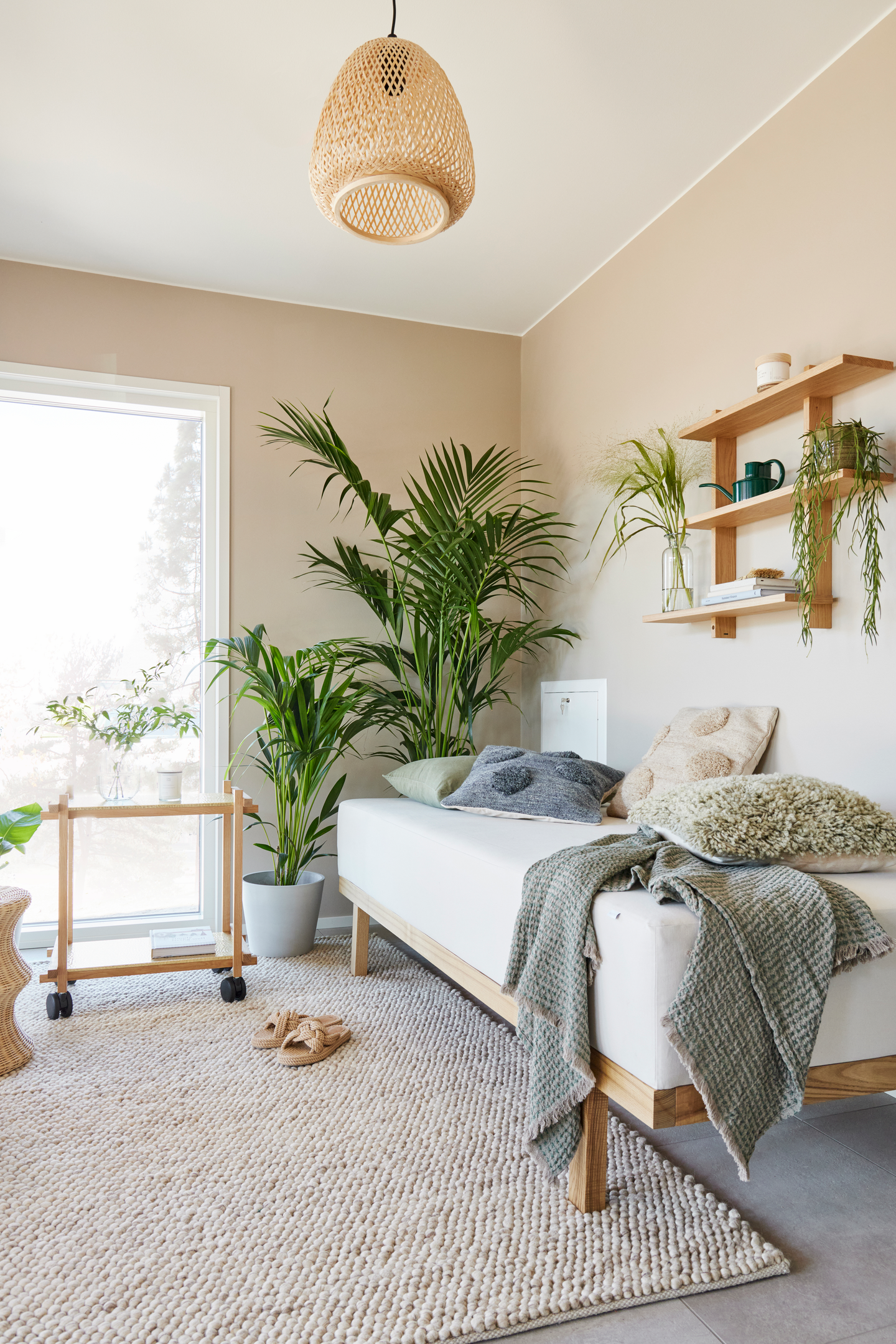 Villamatto Cello Pompula 140x200cm luonnonvalkoinen