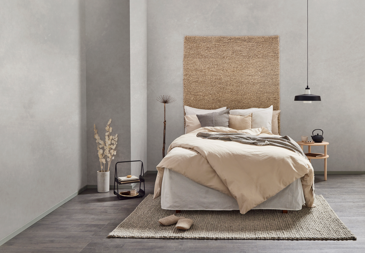 Villamatto Cello Pompula 140x200cm harmaa