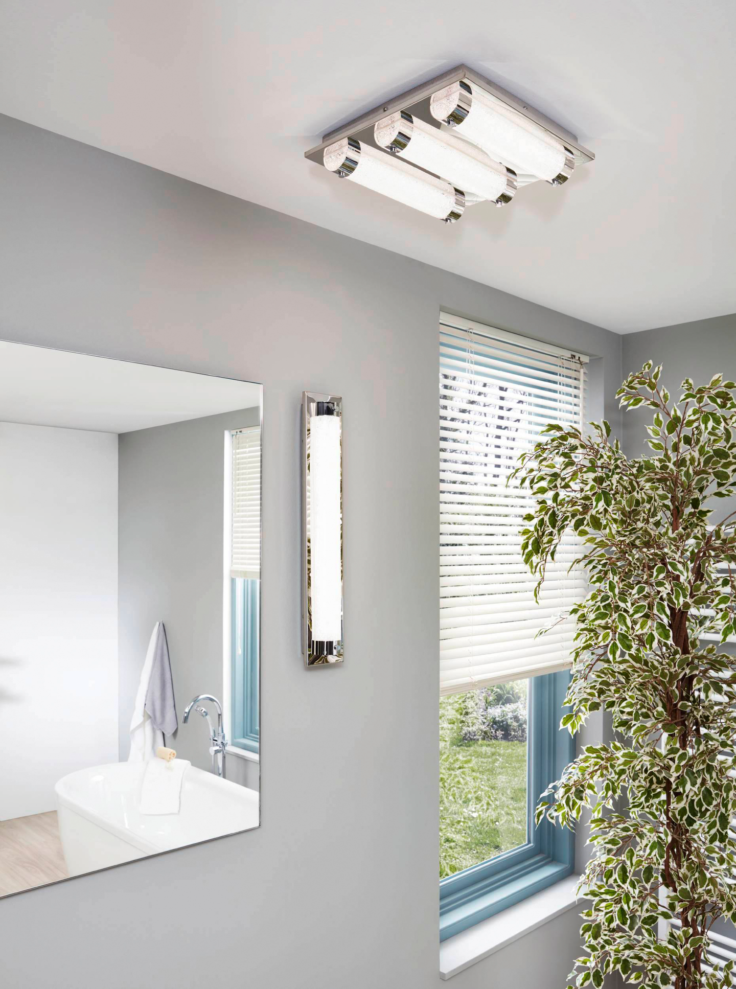 Seinävalaisin EGLO Tolorico kylpyhuone IP44 kristalli kromi