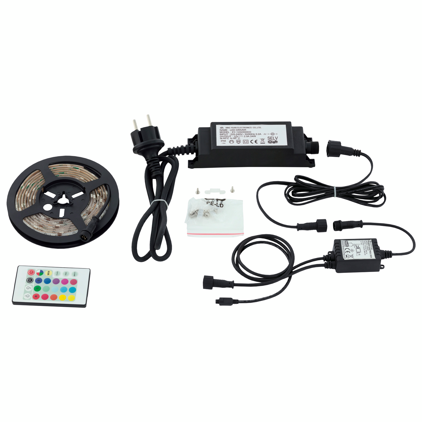 Led-nauha Eglo 5m IP44 RBG+WW 20W