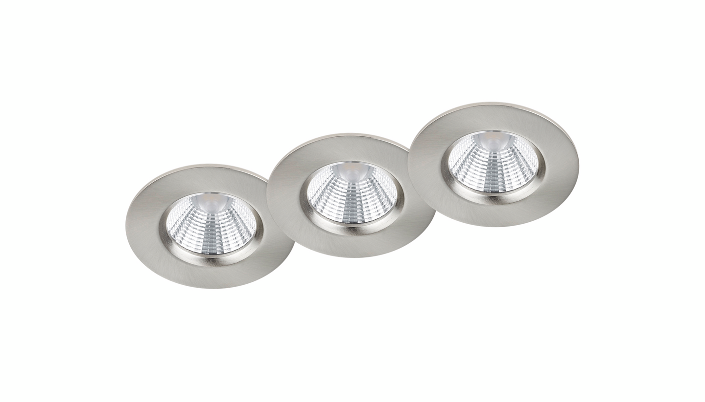 Uppospottisarja TRIO Zagros led 3x5,5W teräs IP65