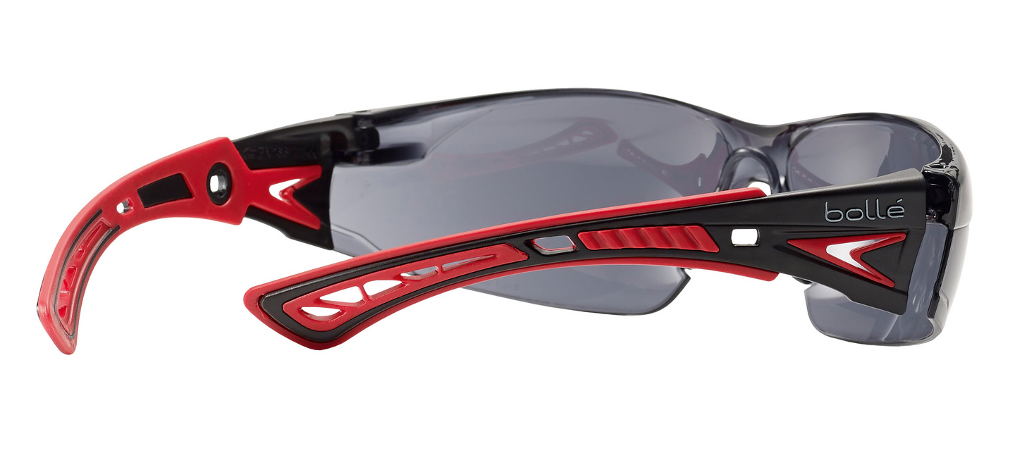 Suojalasit Bollé Safety Rush+ Smoke Platinum puna-musta