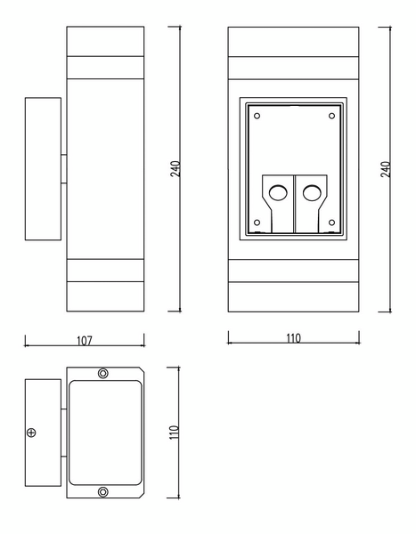 Ulkoseinävalaisin Cello Lyric GU10 grafiitinharmaa