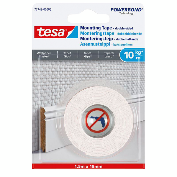 kaksipuoleinen teippi tesa tapetti 1,5m