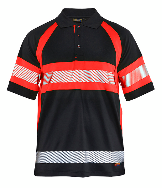 Pikeepaita Blåkläder 333810519955 musta/punainen