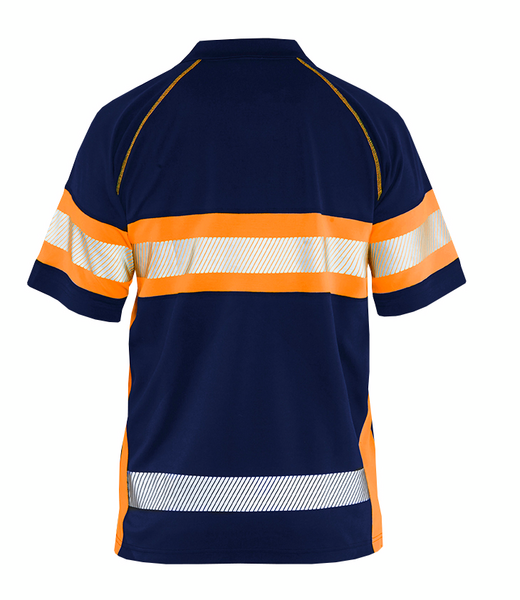 Pikeepaita Blåkläder 333810518953 tummansininen/oranssi