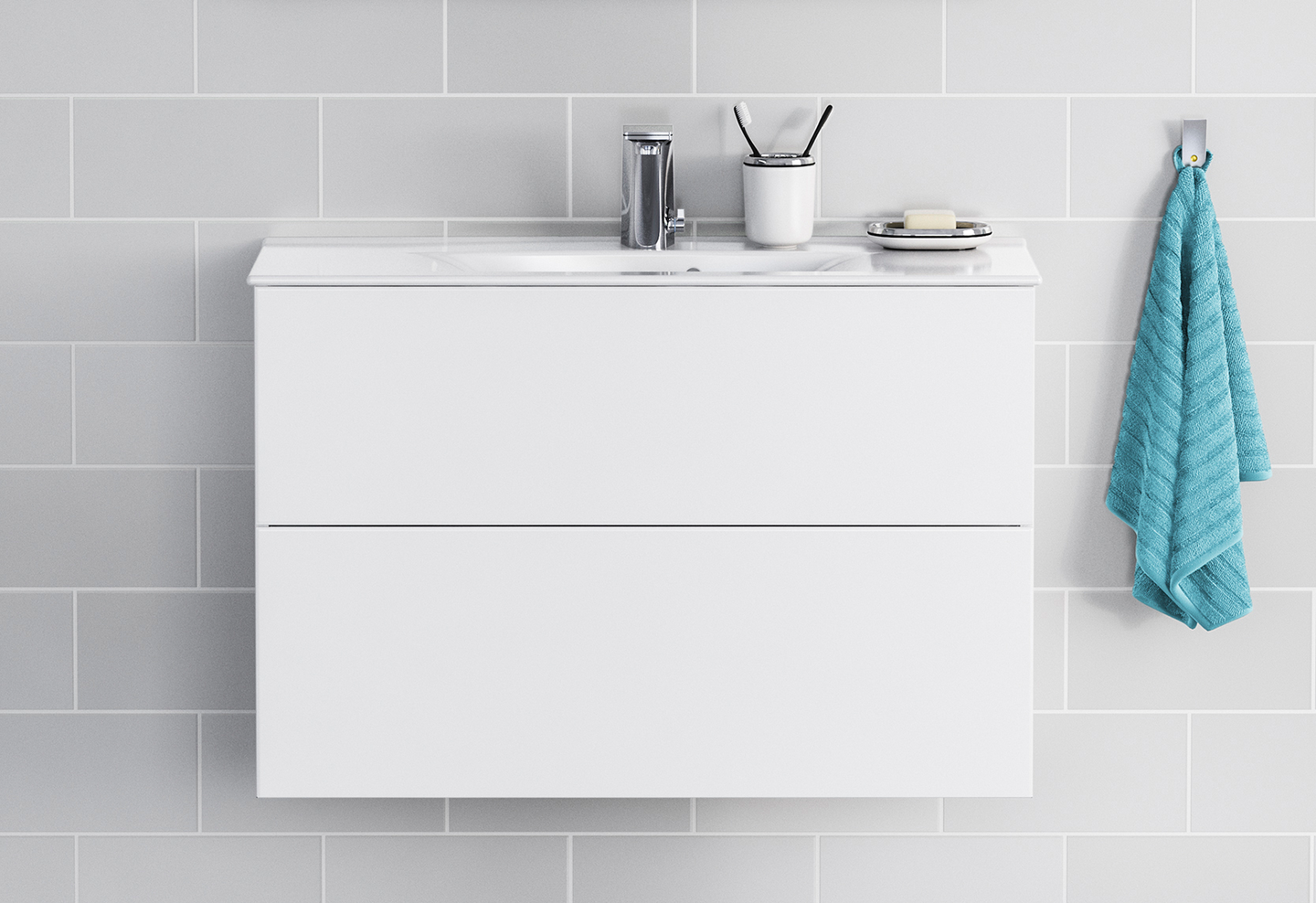 Allaskaappi IDO Elegant L90 K60 S36,6cm Compact valkoinen