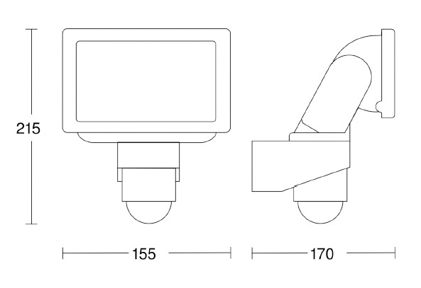 Tunnistinvalaisin STEINEL LS150 14,7W 1486lm 4000K musta