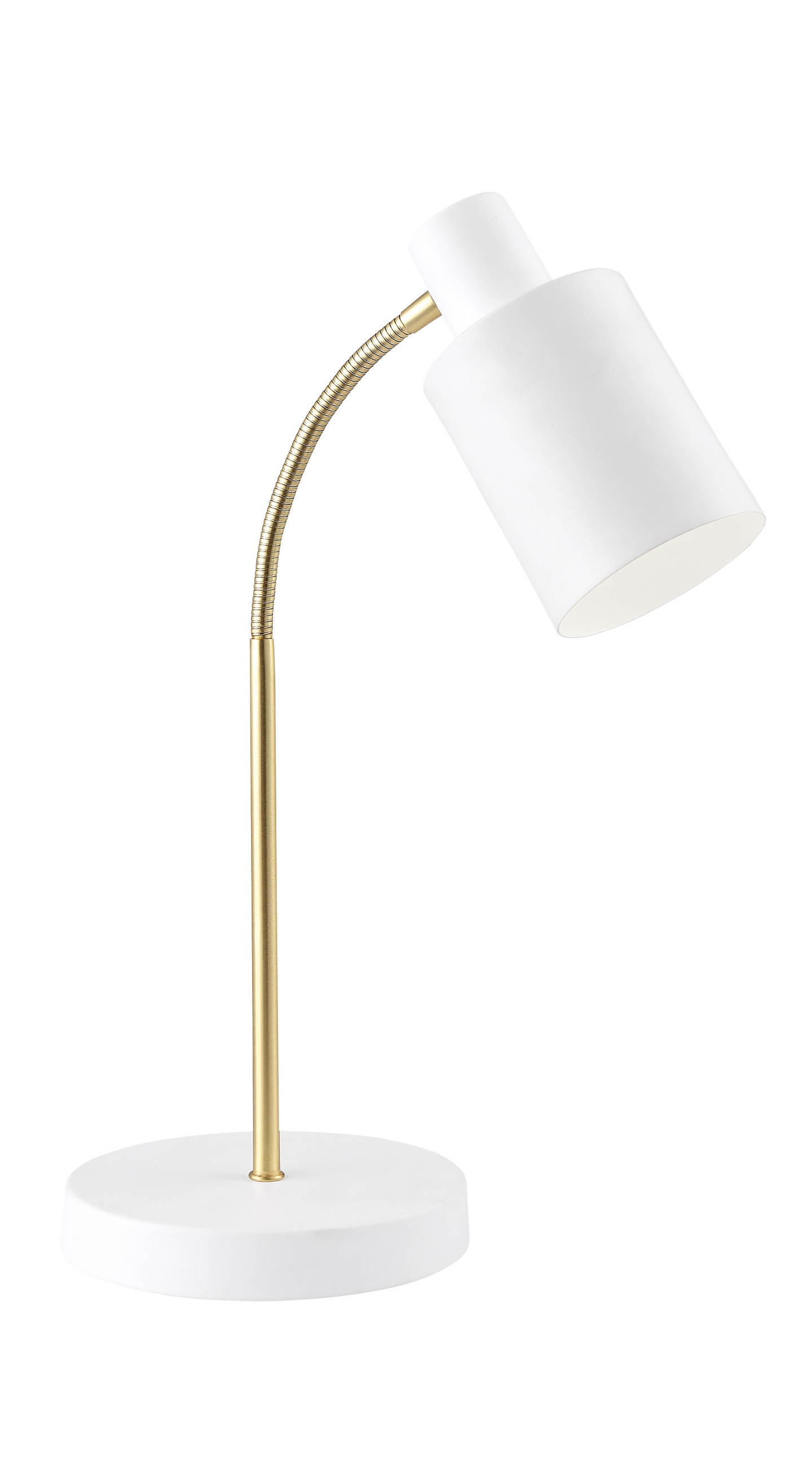 Pöytävalaisin Sessak Darcel mattavalkoinen/messinki