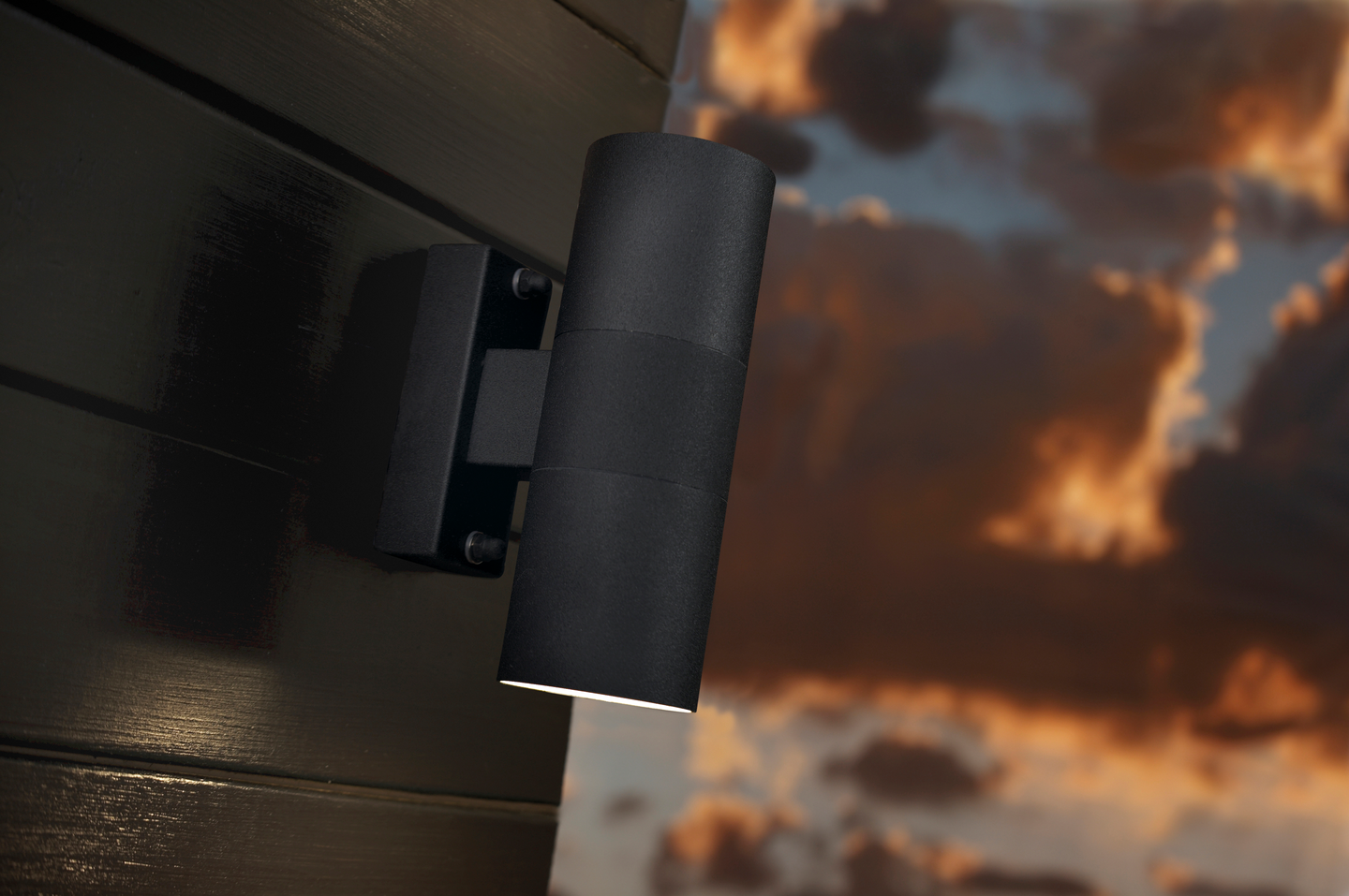 Ulkoseinävalaisin Nordlux Tin Double GU10 60mm musta