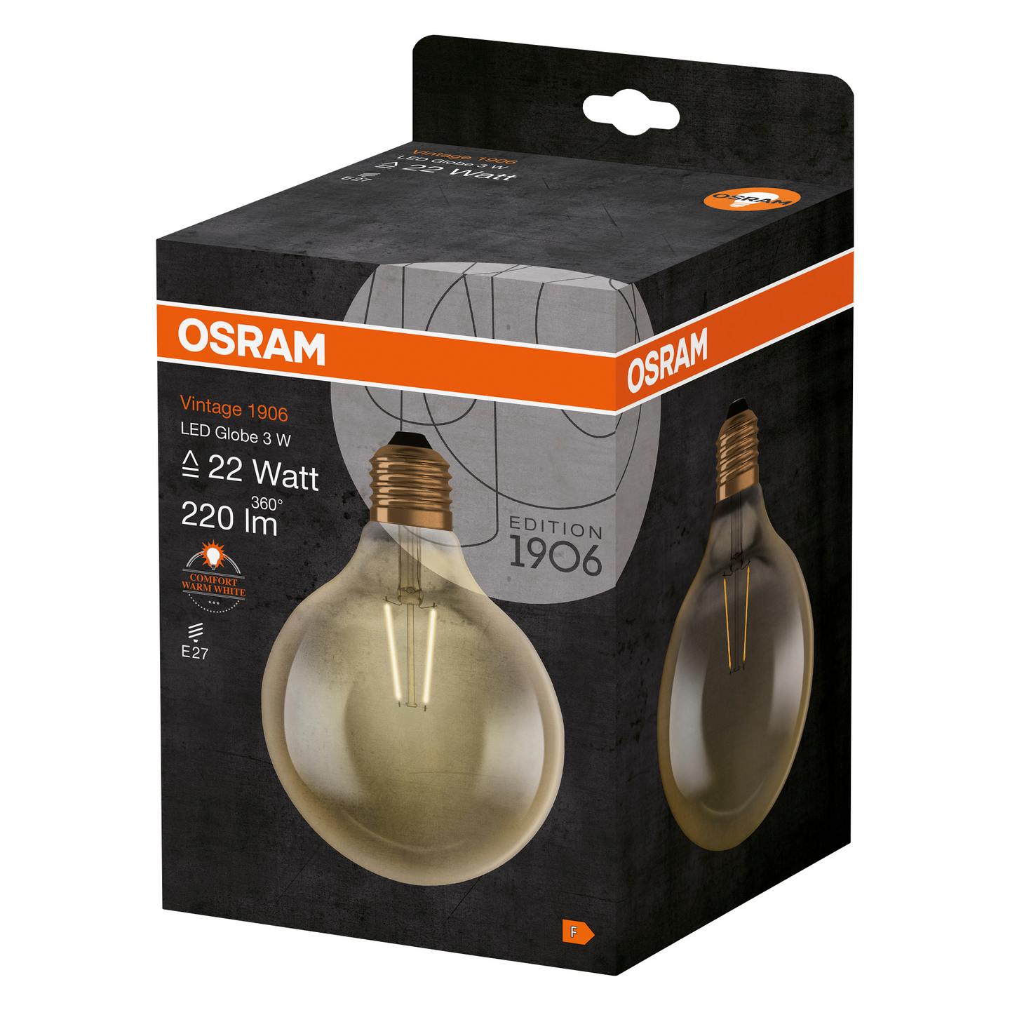 LED-LAMPA OSRAM VINTAGE 1906 GLOBE, 125 E27