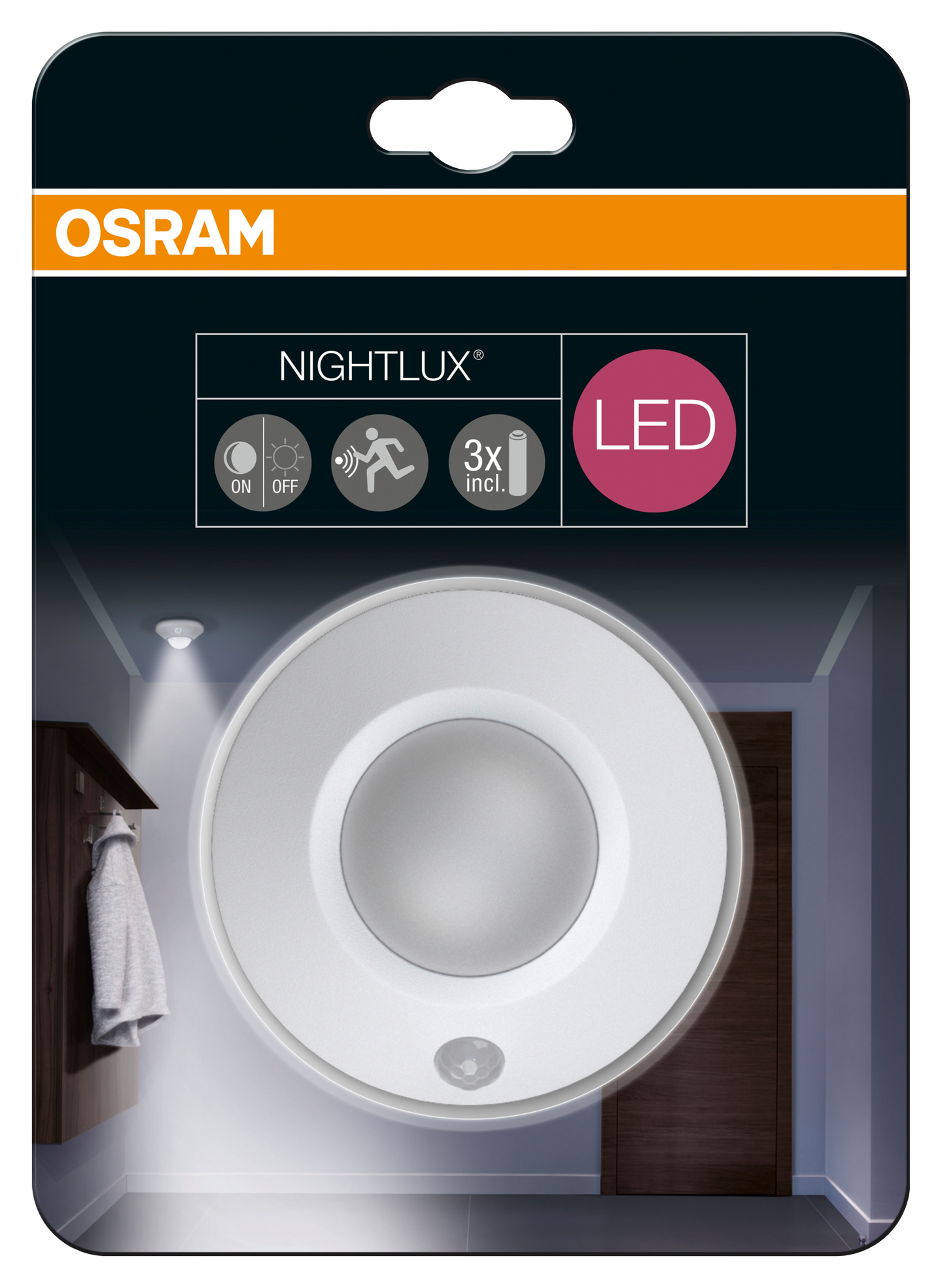 Valaisin Osram Nightlux Ceiling 840 IP20 valkoinen