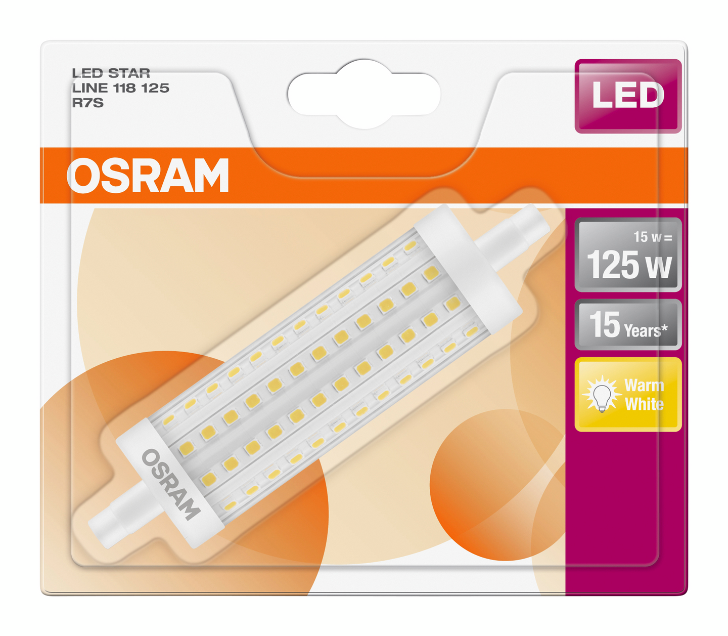 Led-lamppu Osram Star Line 118 2000lm 827 R7S CL