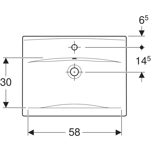 Tasoallas IDO Elegant L61 S47cm hanareikä ylivuotoaukko